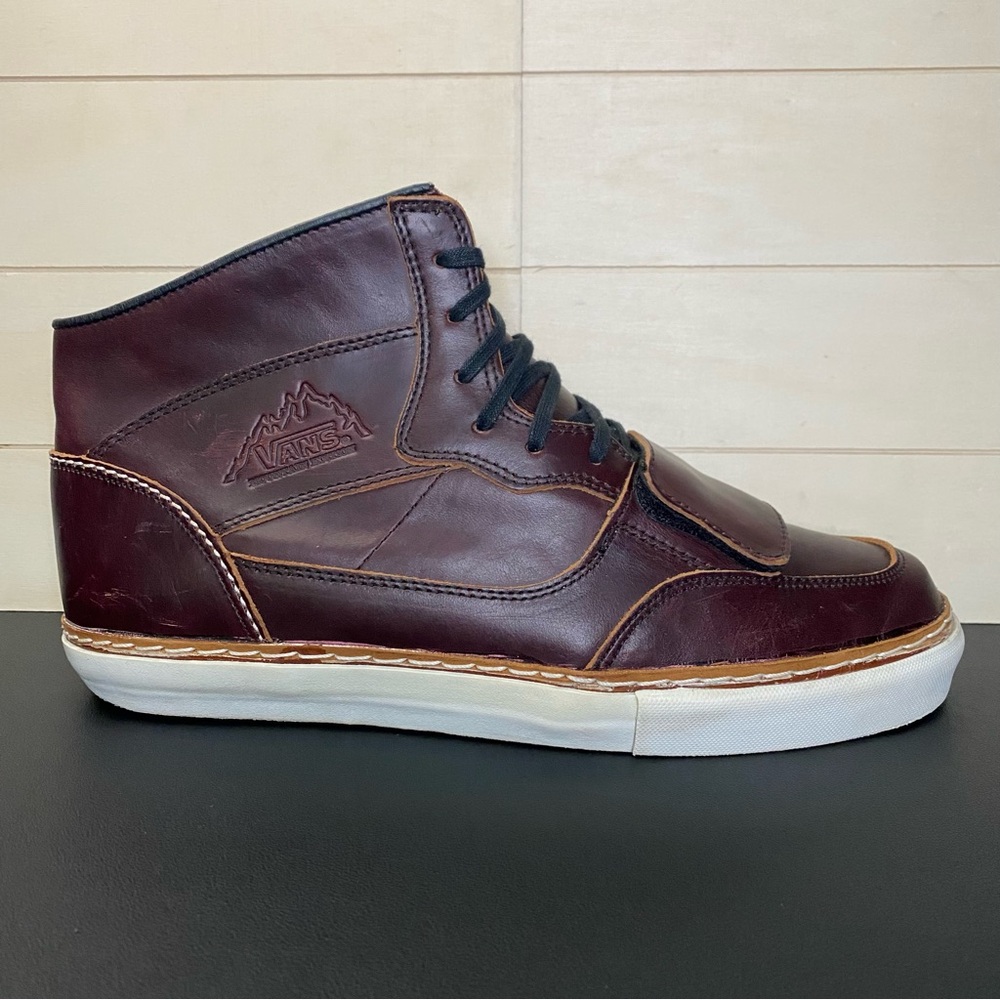 Vans Brown High-Top Sneakers Premium Leather Casual